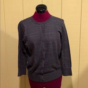 Loft Charcoal Button Cardigan Size Medium